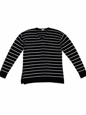 Eileen Fisher Striped Organic Cotton Black White Stripe Sweater Size XS/S Petite